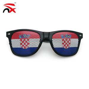 Nuoxin Football Fan Custom Modern Sports Durable Plastic Sunglasses Stickers with Country Croatia Mexico Canada Brazil Flag