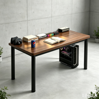 Bureau d'ordinateur avec étagères de rangement, bureau d'étude et de travail pour la maison, le bureau ou la chambre, bureau moderne et simple pour étudiants, table pour PC