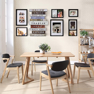 إطار الصورة: ديكور جداري مجموعة ديكور جداري-صورة سوداء ذهبية إطار كبير معرض صور سيلفي - Product Image 1