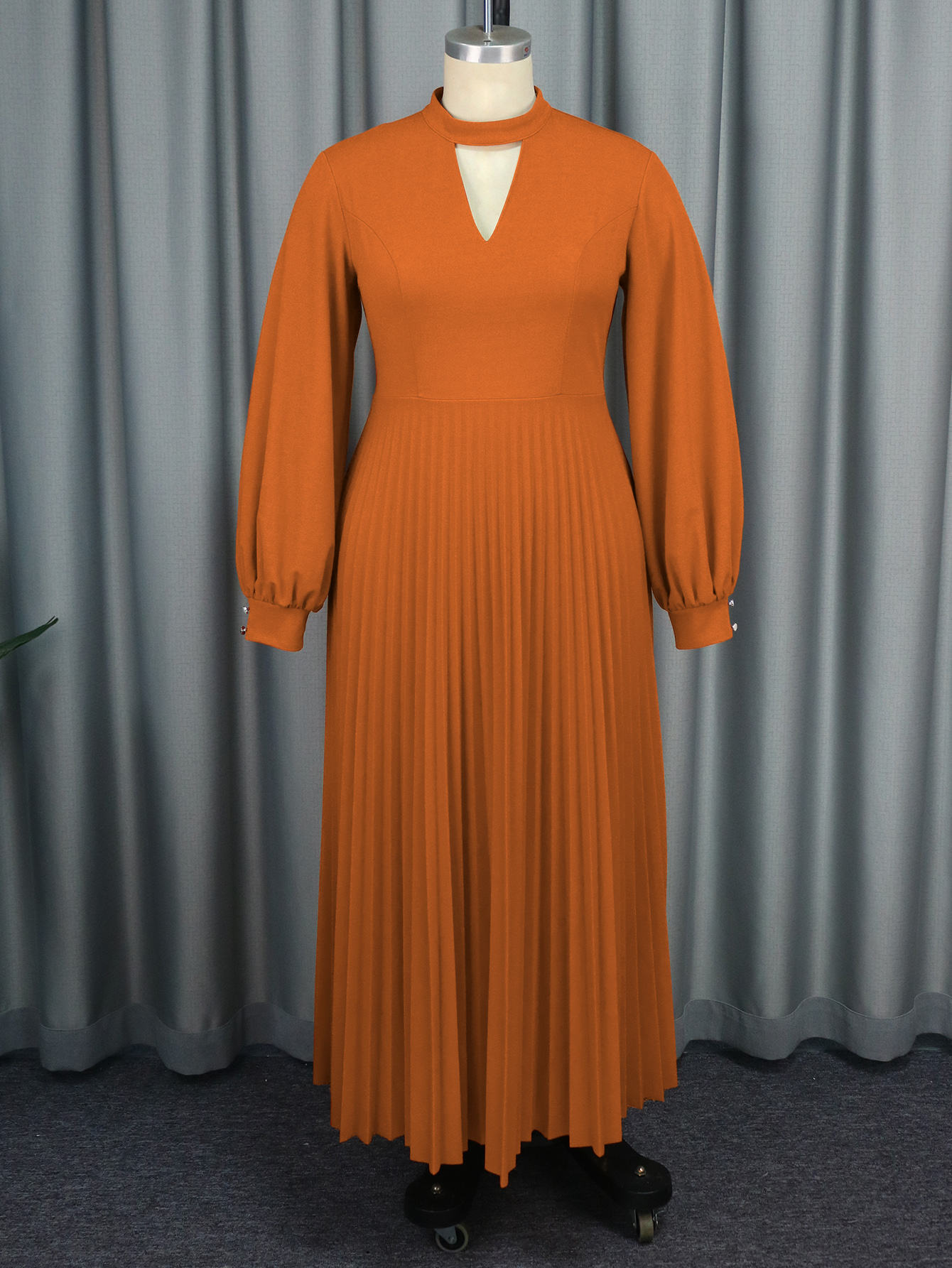 Shop Our High Neck Pleated Maxi Dress Collection for Plus Size