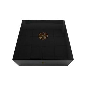 Caja de Té de Madera Negra Estilo Chino, Rectangular, Hecha a Mano, de Madera Maciza, para Almacenamiento, YH0120 - Product Image 2
