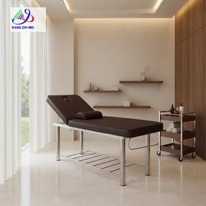 เตียงนวดเสริมความงามปรับระดับได้สีน้ำตาลทันสมัยสำหรับร้านเสริมสวย ช่างเสริมสวย ทำทรีทเมนท์ ต่อขนตา สปา - Product Image 1