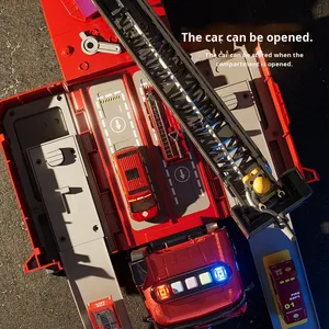 Nuevo Camión <span class=keywords><strong>de</strong></span> <span class=keywords><strong>Bomberos</strong></span> Deformable Grande <span class=keywords><strong>de</strong></span> Juguete para Niños, Vehículo <span class=keywords><strong>de</strong></span> Plástico con Escalera y 6 Chorros <span class=keywords><strong>de</strong></span> Agua, Set <span class=keywords><strong>de</strong></span> 4 Piezas <span class=keywords><strong>de</strong></span> Coches para Niños, Escala 1:5, Edades 2-4 - Product Image 2