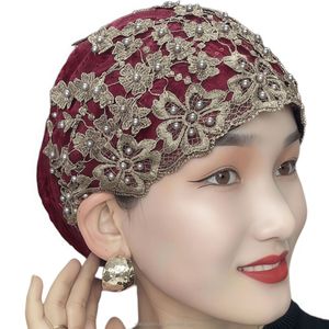ethnic Arabic lace headscarf, <b>hat</b>, eco-friendly and breathable, Muslim women, suitable for all seasons - Product Image 5