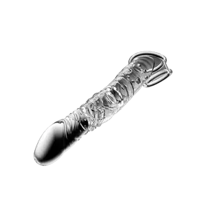 Silicone Condom Reusable Realistic penis extender sleeve Enlarger Enlargement Extender For Men