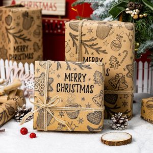 MAYPLUSS Kraft Christmas Wrapping <b>Paper</b> 17 Inch X 33 Feet Tree Mug Candy Cane Pattern Holiday Gift <b>Wrap</b> - Product Image 6