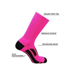 High Quality Winter Crew Quick Dry Adjustable Cuff Custom Made Football Running <b>Socks</b> for Men Spandex/<b>Polyester</b>/Cotton - Product Image 1