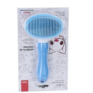 OEM bottone Private Label per animali domestici spazzola per toelettatura per gatti pettine per cani per spargimento autopulente strumento per toelettatura per gatti - Product Image 6