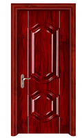 Portes extérieures plates blanches modernes de style américain Porte de sécurité en acier pour appartement à vendre
