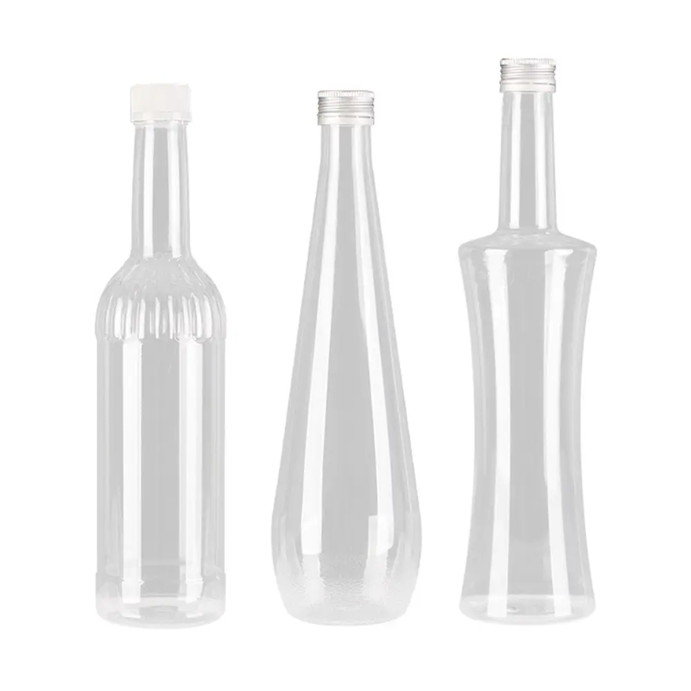 32oz transparent PET fruit juice bottle 1L food grade beverage mineral water bottle disposable plastic bottle with lid
