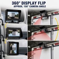 Système de surveillance de véhicule étanche 7 pouces avec DVR et 1 à 4 caméras, faisceau unique pour camion, fourgonnette, autobus scolaire, surveillance de la vue arrière de flotte