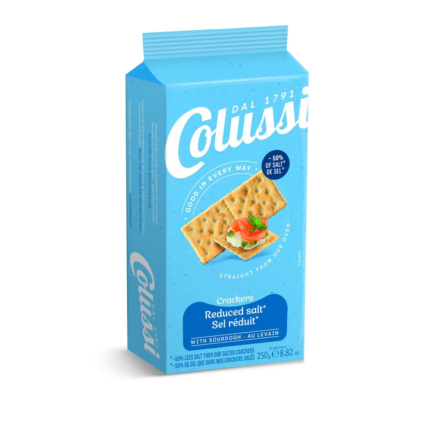 Gesunde Snack-Wahl-COLUSSI Reduzierte Salz cracker 250G x 20 Stück-Italienische Qualität für eine ausgewogene Pause