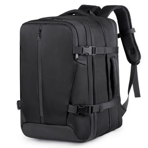 Sac à dos de voyage de luxe antivol en tissu Oxford imperméable, extensible, avec compression sous vide, compartiment à chaussures zippé, motif géométrique - Product Image 1