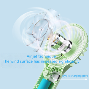 USB充電、400 Mahバッテリー、5色から選択でき、机に置くことができ、携帯型ハンドヘルド小型ファンを保持できます - Product Image 3