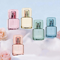 Flacon de parfum en verre de luxe au design spécial 30ml 50ml 100ml avec pompe, revêtement de couleur personnalisable, emballage haut de gamme avec boîte