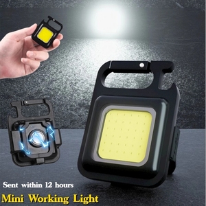 Mini Có Thể Sạc Lại Xách Tay Pocket COB Làm Việc Ánh Sáng Kiểm Tra Từ Tính Mở Ánh Sáng Torch Keychain Đèn LED Cắm Trại Đèn Pin - Product Image 2