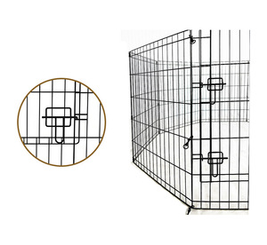 Recinto per Cani da Interno/Esterno Pieghevole in Metallo, Box per Cuccioli, Area Gioco per Animali Domestici, 24 Pollici - Product Image 5