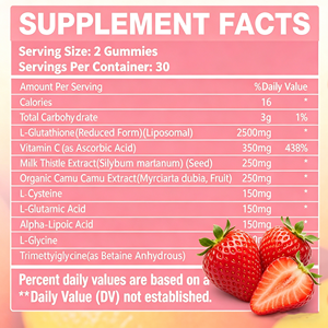 Complément Alimentaire Naturel OEM Glutathion + Collagène à Croquer - Vitamine C pour Éclaircir la Peau - Product Image 2