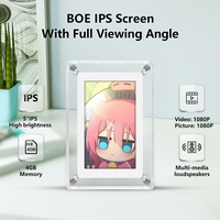 Marco de Fotos Digital Acrílico con Pantalla LCD IPS de 5 Pulgadas y 4 GB, con Rotación Automática, para Regalo