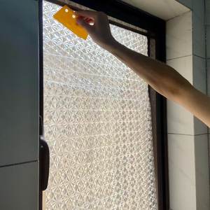 Película de PVC para Ventanas de Baño Solete Begonia, Anti-Espía, Esmerilada, Retro, Adhesivo en Relieve para Puerta Corredera de Cocina - Product Image 4