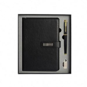 Set de Regalo de Lujo Promocional al por Mayor: Cuaderno de Negocios A5 con Bolígrafo y USB, Personalizado con Logotipo - Product Image 2