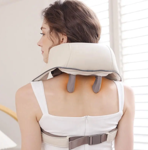 Pemijat leher dan bahu nirkabel, dapat diisi ulang jaringan dalam Shiatsu fungsi panas penghilang lelah - Product Image 4