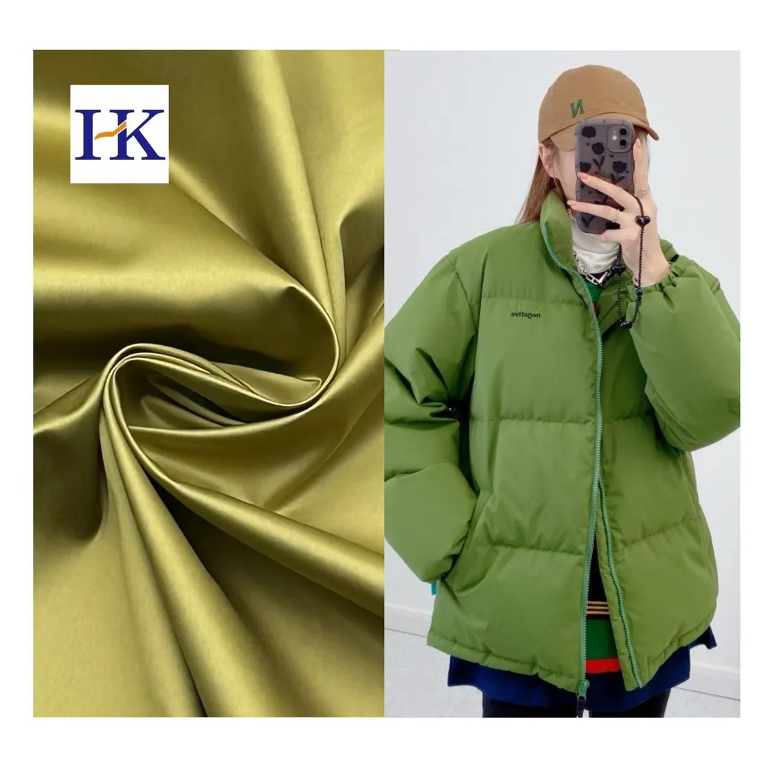Manufacturer's stock 680T satin spring Yafang 20D lightweight down jacket polyester fabric