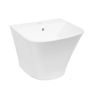 Lavabo da <span class=keywords><strong>Bagno</strong></span> OUNASI di Lusso, Montato a Parete, in Ceramica, con Foro Singolo, Moderno <span class=keywords><strong>Lavandino</strong></span> Sospeso in Porcellana - Product Image 3