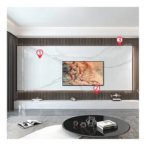 Factory Supply Waterproof Interior Decoration Pvc Marble Tv Background Wall Panel