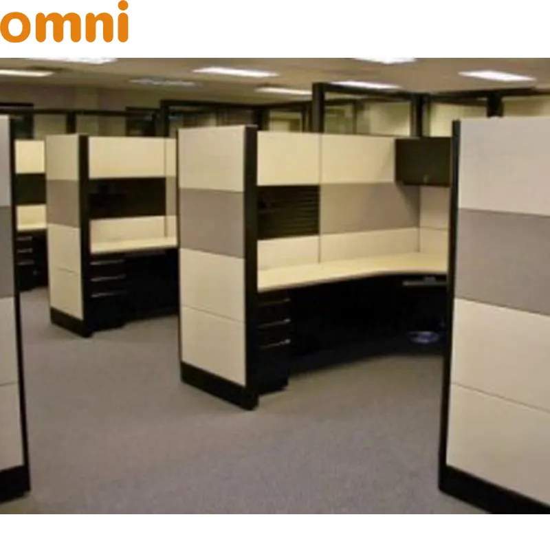 large fully enclosed office cubicles workstation