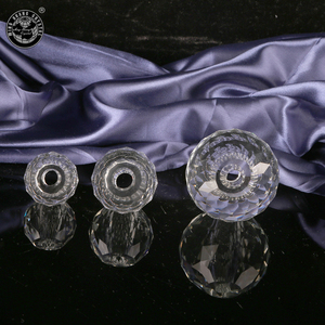 Solid Faceted Crystal Glass <strong>Sphere</strong> <strong>Ball</strong> with Hole MH-Q0233 - Product Image 2