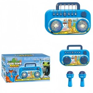 Machine de karaoké pour enfants en gros - Double microphone, spectacle de lumière LED, changeur de <span class=keywords><strong>voix</strong></span>, CE ROHS, emballage personnalisé - Product Image 1
