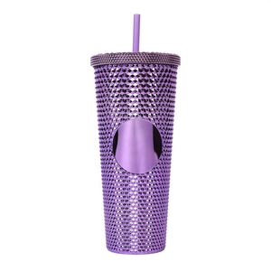Diamond Durian <b>Cup</b> Gift Set 24oz Acrylic Tumbler <b>with</b> <b>Lid</b> & Straw for Party Beverages Ready to Ship - Product Image 2