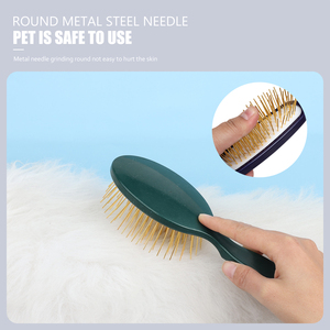 Grosir Pabrik kustom Logo panjang Pin sisir rambut kucing sisir perawatan hewan peliharaan anjing - Product Image 2