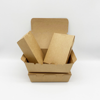 Vente directe d'usine, contenants alimentaires jetables en papier kraft écologiques de haute qualité, portables, pour salades, sushis et plus encore