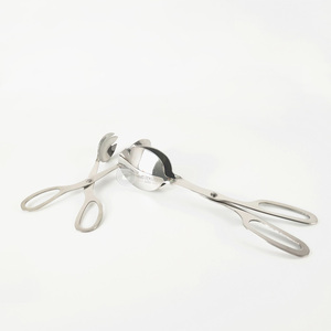 10" Kitchen Food <strong>Tongs</strong> BBQ Scissor <strong>Tongs</strong> Stainless Steel <strong>Salad</strong> Service <strong>Tong</strong> - Product Image 2