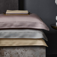 Parure de lit quatre pièces en coton de luxe léger américain, couleur unie, toucher frais en soie glacée, 600TC, drap et housse de couette lavables à la main