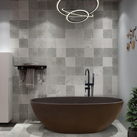 Noir coloré moderne intérieur pierre artificielle Surface solide pierre bain Spa fonctionnel acrylique bain à remous baignoires et bains à remous