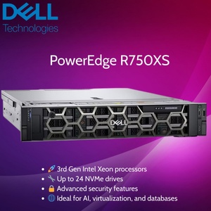 เซิร์ฟเวอร์ Dell PowerEdge R750xs ใหม่ พร้อมโปรเซสเซอร์ Intel Xeon หน่วยความจำ DDR4 64GB แบบ 2U Rackmount ระบบจ่ายไฟสำรอง 800W มีสินค้าในสต็อก - Product Image 3