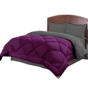 Precio barato diseñador Real Soft lujo Hotel algodón edredón juego de cama tamaño queen sólido edredón conjunto