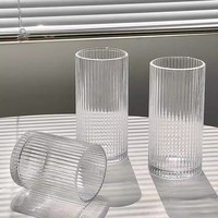 BAMBUS – Vente en gros de verres personnalisés, design simple à rayures droites, pour eau, café, jus, boissons froides, lait – Écologiques, pour bar et famille