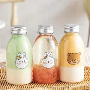 ขวดเครื่องดื่ม PET เกรดอาหาร ขนาด 250/350 มล. ป้องกันการรั่วซึม ฝาเกลียว พิมพ์สกรีนได้ตามต้องการ สำหรับน้ำผลไม้/นม/กาแฟเย็น  ลดราคาพิเศษ - Product Image 2