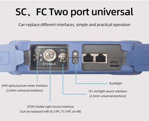 All-in-One 16-Function Mini Pro OTDR + VFL + OLT 28/26dB tự động SM chế độ sợi thử nghiệm cho 4G/3G/GSM/SDK cho FTTx xương sống sửa chữa - Product Image 3