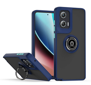 Funda trasera mate a prueba de golpes para teléfono translúcido colorido <span class=keywords><strong>360</strong></span> soporte de anillo giratorio para MOTO G STYLUS 2024 5G - Product Image 5