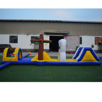 Parcours d'obstacles aquatiques gonflables de qualité commerciale, tunnel aquatique, jeu de défi flottant en PVC pour jeux aquatiques en extérieur