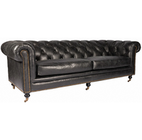Sofá Chesterfield de 2 Plazas de Calidad Premium con Cuero de Lujo y Colores Personalizables - Para Sala de Estar y Comodidad en Villas