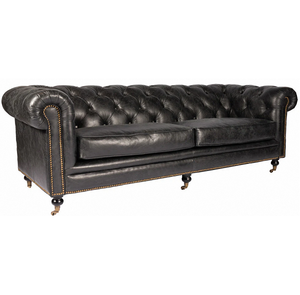 Sofá Chesterfield de 2 Plazas de Calidad Premium Hecho con Cuero Lujoso, Perfecto para la Sala de Estar, Comodidad y Elegancia en el Hogar - Product Image 1