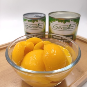 Usine chinoise en gros nouvelle saison pêche jaune mûre en conserve demi pêche jaune au sirop léger 425g - Product Image 4