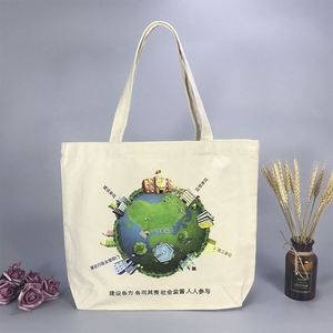 Bolsas de Compras de Algodón Reutilizables Ecológicas con Logotipo Personalizado al por Mayor, Bolsas de Lona con Bolsillos y Cremallera - Product Image 4