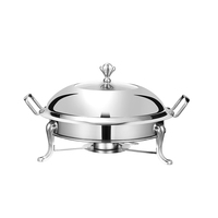 Autres fournitures hôtelières, réchauds à nourriture ronds en acier inoxydable, réchauds à buffet, plats de service pour la restauration